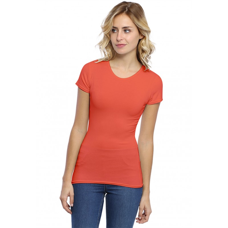 T-shirt ras du cou manches courtes en modal KATY02 T-shirt ras du cou manches courtes en modal KATY02