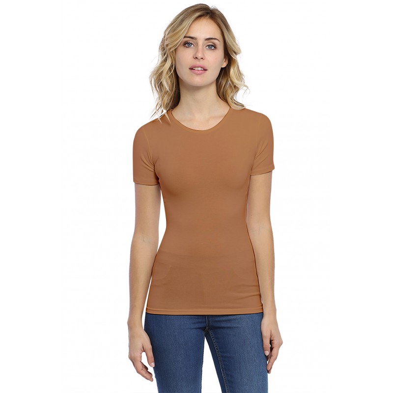 T-shirt ras du cou manches courtes en modal KATY03 T-shirt ras du cou manches courtes en modal KATY03
