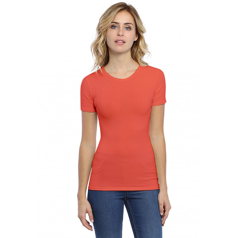 T-shirt ras du cou manches courtes en modal KATY03 T-shirt ras du cou manches courtes en modal KATY03