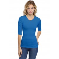 T-shirt ras du cou manches 3-4 en modal KATY04