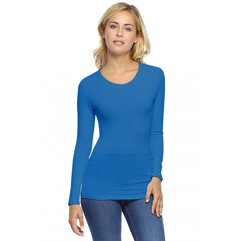 T-shirt ras du cou manches longues en modal KATY05 T-shirt ras du cou manches longues en modal KATY05