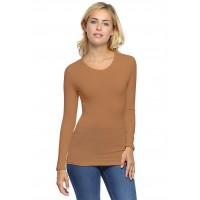 T-shirt ras du cou manches longues en modal KATY05