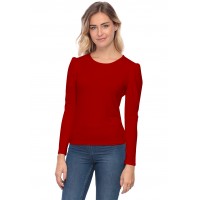 Tee-shirt col rond avec manches froncées BOTANY