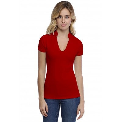 T-shirt col officier manches courtes en modal LOU02