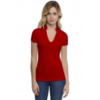 T-shirt col officier manches courtes en modal LOU02