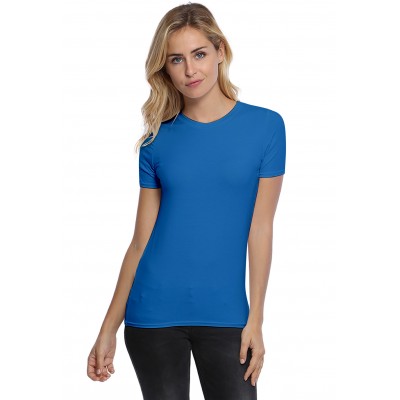 T-shirt coupe droite col ras du cou bande rapportée en modal SACHA03