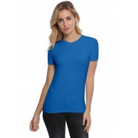 T-shirt coupe droite col ras du cou bande rapportée en modal SACHA03