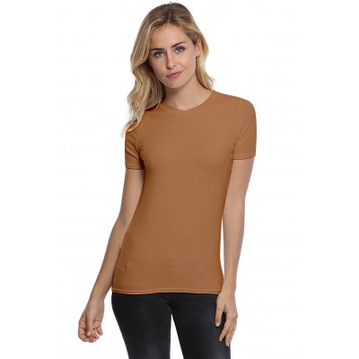 T-shirt coupe droite col ras du cou bande rapportée en modal SACHA03