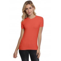 T-shirt coupe droite col ras du cou bande rapportée en modal SACHA03