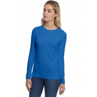 T-shirt coupe droite col ras du cou manches longues en modal SACHA05