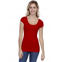 T-shirt col danseuse manches courtes capes en modal ROXANE02