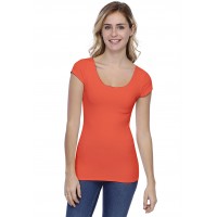 T-shirt col danseuse manches courtes capes en modal ROXANE02