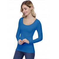 T-shirt col danseuse manches longues en modal ROXANE05