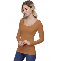 T-shirt col danseuse manches longues en modal ROXANE05