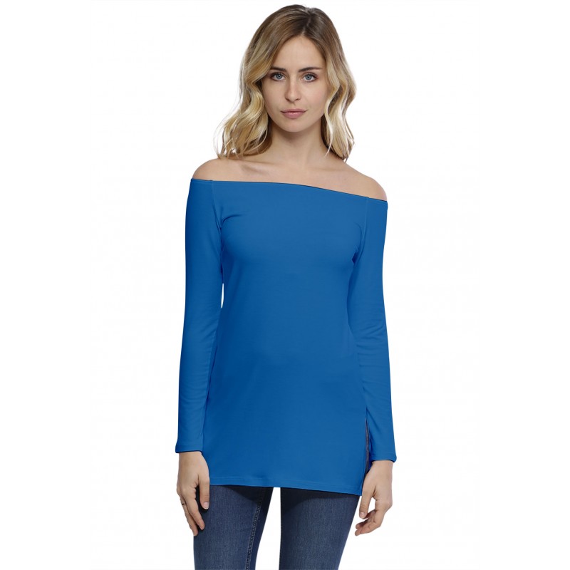 T-shirt long épaules nues en modal LANA T-shirt long épaules nues en modal LANA