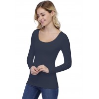 T-shirt col danseuse manches longues en modal ROXANE05