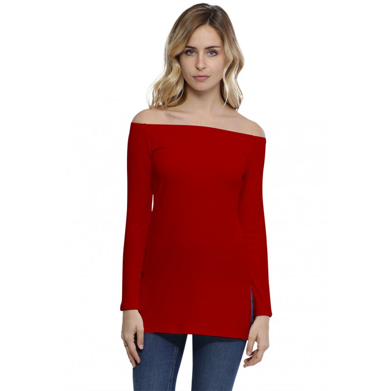 T-shirt long épaules nues en modal LANA T-shirt long épaules nues en modal LANA