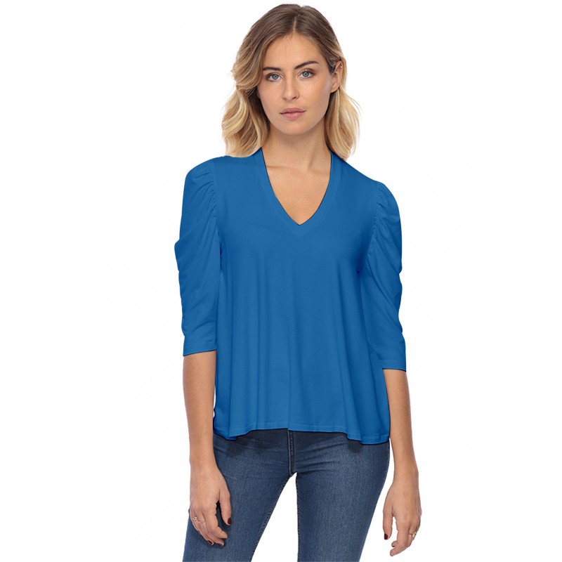 Tee-shirt col V avec manches 3-4 MILA Tee-shirt col V avec manches 3-4 MILA