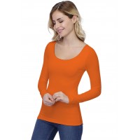 T-shirt col danseuse manches longues en modal ROXANE05
