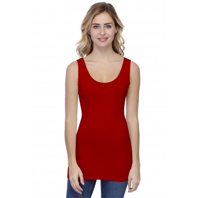 Débardeur long larges bretelles en modal TULIPE02
