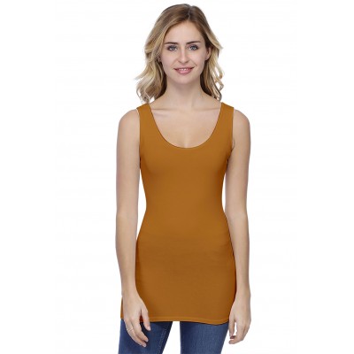 Débardeur long larges bretelles en modal TULIPE02
