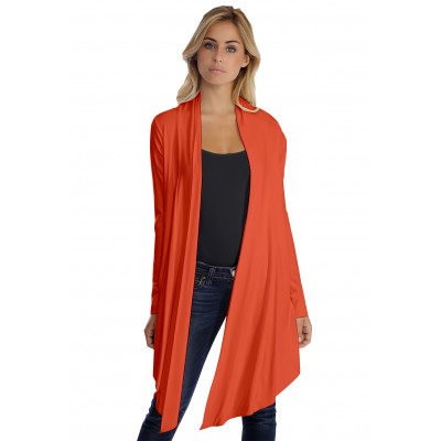 Gilet long manches longues en modal ANNELIE