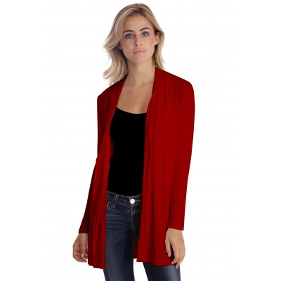 Gilet long à manches longues en modal DEBO02