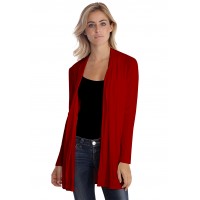 Gilet long à manches longues en modal DEBO02
