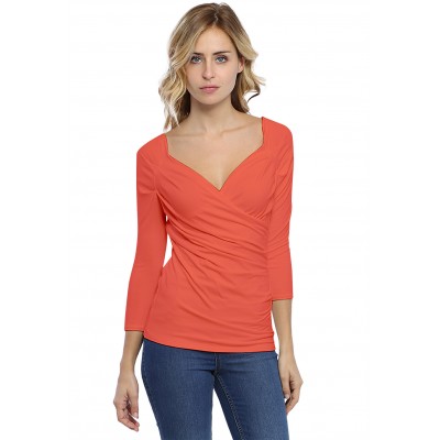 T-shirt cache-coeur manches 3-4 en modal GERRY02