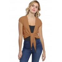 Cache-coeur boléro manches courtes capes en modal VOYAGE02