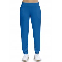 Pantalon coupe fluide taille élastique avec poches en maille modal AURELIE