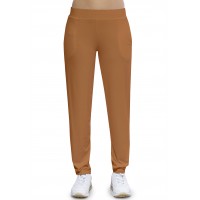 Pantalon coupe fluide taille élastique avec poches en maille modal AURELIE