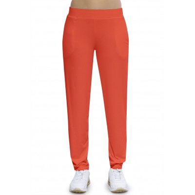 Pantalon coupe fluide taille élastique avec poches en maille modal AURELIE