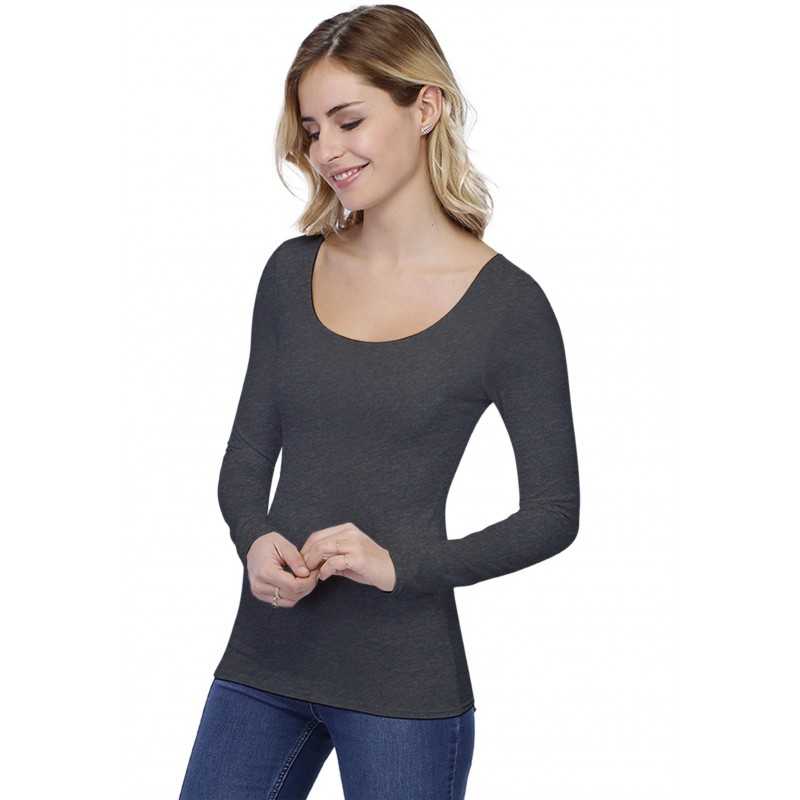 T-shirt Manches Longues Col Danseuse Roxane - Rendez-Vous Paris