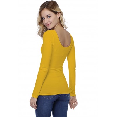 T-shirt col danseuse manches longues en modal ROXANE05