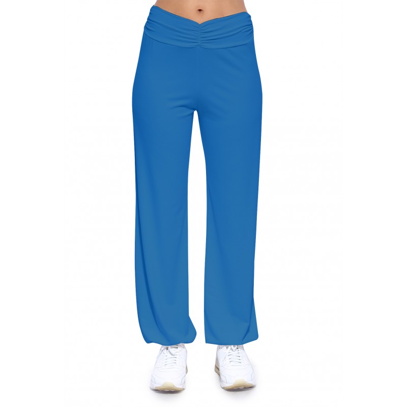 Pantalon coupe fluide taille élastique avec fronces en maille modal SALLY Pantalon coupe fluide taille élastique avec fronces en maille modal SALLY
