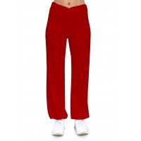 Pantalon coupe fluide taille élastique avec fronces en maille modal SALLY