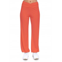 Pantalon coupe fluide taille élastique avec fronces en maille modal SALLY