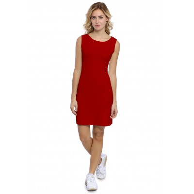 Robe col bateau sans manche en modal GUIMAUVE01