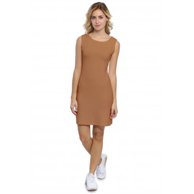 Robe col bateau sans manche en modal GUIMAUVE01