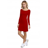 Robe col bateau manches longues en modal GUIMAUVE05
