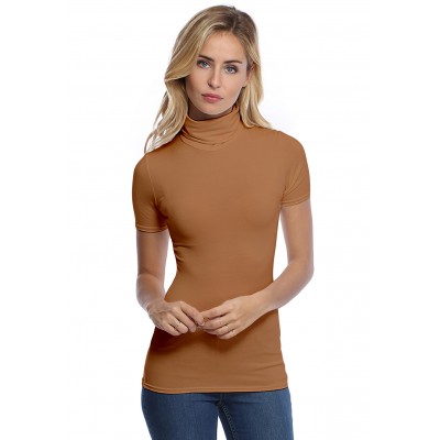 T-shirt col roulé manches courtes en modal CINDY03