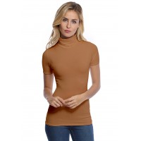 T-shirt col roulé manches courtes en modal CINDY03