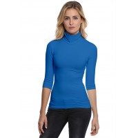 T-shirt col roulé manches 3-4 en modal CINDY04