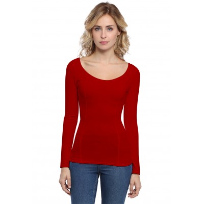 T-shirt avec surpiqures manches longues en modal CATE05