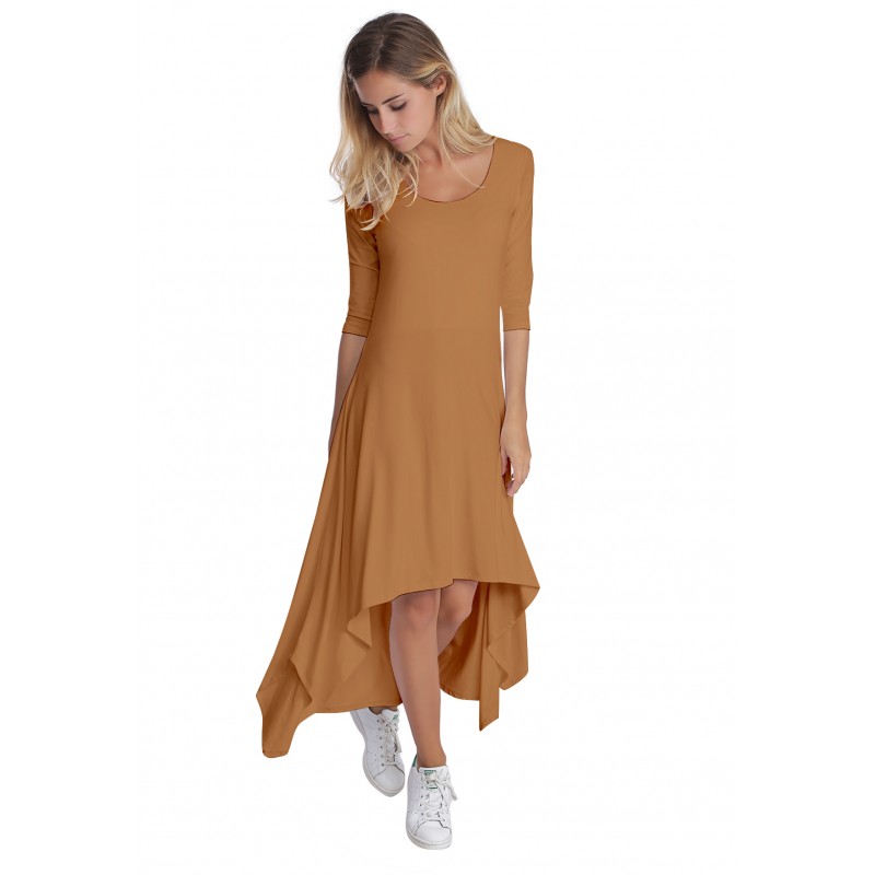 Robe déstructurée manches 3-4 en modal ANEMONE Robe déstructurée manches 3-4 en modal ANEMONE
