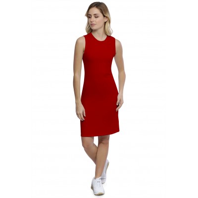 Robe débardeur col ras du cou doublée devant en modal KATIA1