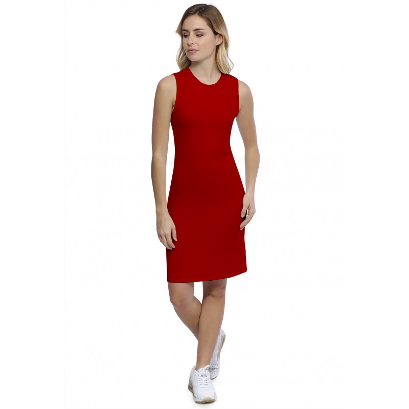 Robe débardeur col ras du cou doublée devant en modal KATIA1 Robe débardeur col ras du cou doublée devant en modal KATIA1