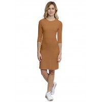Robe ras du cou doublée devant manches 3-4 en modal KATIA19