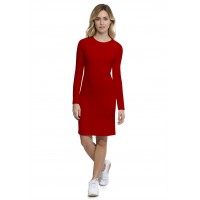 Robe ras du cou doublée devant manches longues en modal KATIA20